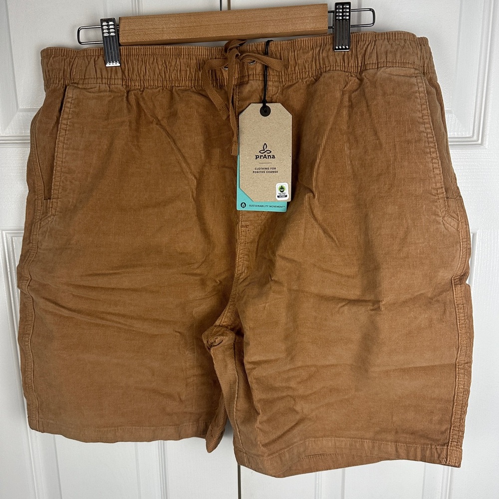 PrAna by Columbia Sportswear Canyon Camp 7” Short Corduroy Earthbound Men XL NWT